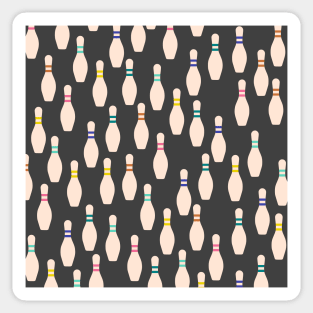 Cute Bowling Pins Pattern Sticker